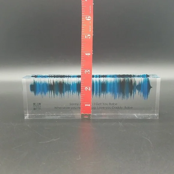 Hand Crafted Acrylic Soundwave Art with Scannable Qr Code with Sonny & Cher Song - Picture 8 of 10